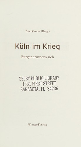 Cover of Köln im Krieg