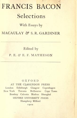 Cover of Selections