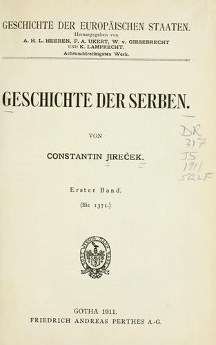 Cover of Geschichte der Serben