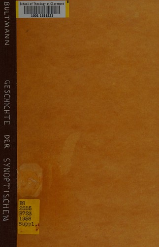 Cover of Die Geschichte der synoptischen Tradition