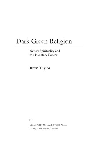 Cover of Dark green religion