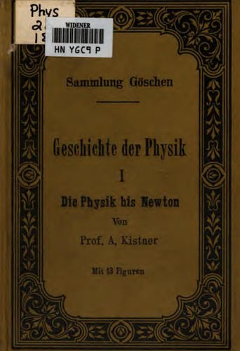 Cover of Geschichte der Physik