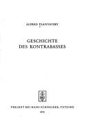 Cover of Geschichte des Kontrabasses