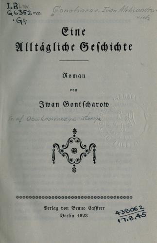 Cover of Eine alltägliche Geschichte