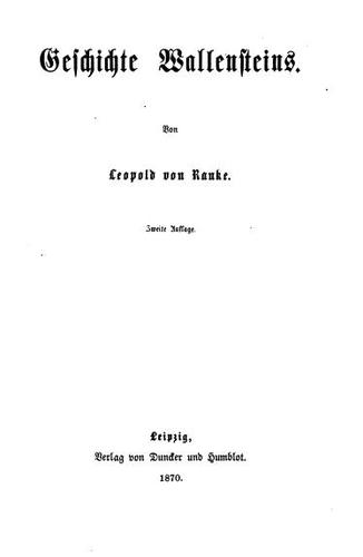 Cover of Geschichte Wallensteins