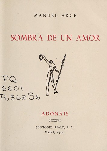 Cover of Sombra de un amor