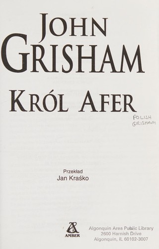 Cover of Król afer