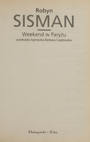 Cover of Weekend w Paryżu