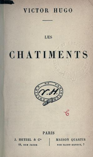 Cover of Les chatiments