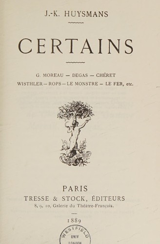 Cover of Certains