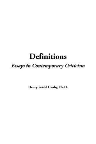 Cover of Definitions