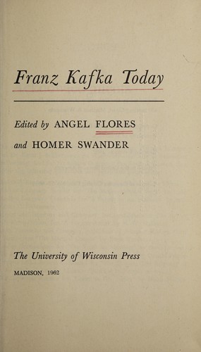 Cover of Franz Kafka today