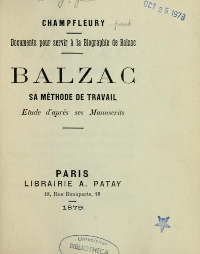 Cover of Balzac