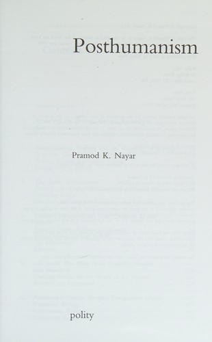 Cover of Posthumanism