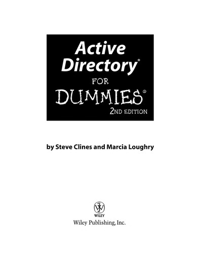Cover of Active directory for dummies
