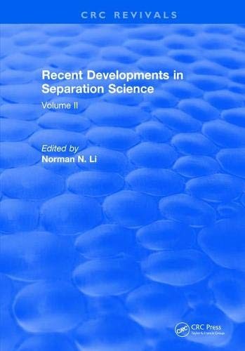 Cover of Recent Developments in Separation Science