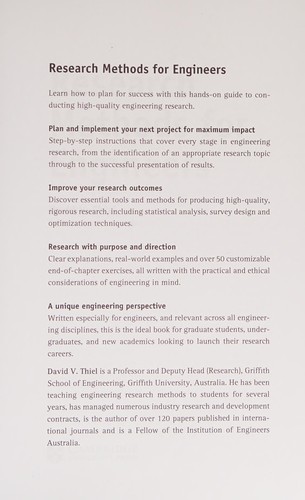Cover of Research Methods for Engineers