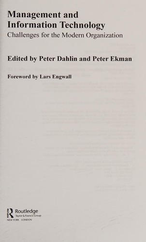 Cover of Management and information technology