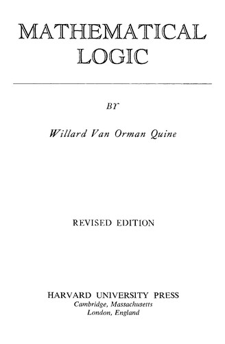 Cover of Mathematical logic