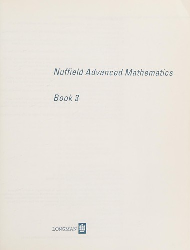 Cover of Nuffield Advanced Mathematics