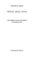 Cover of Proust, Musil, Joyce