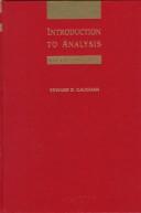 Cover of Introduction to analysis