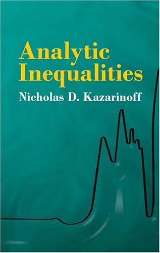 Cover of Analytic inequalities