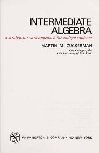 Cover of Intermediate Algebra