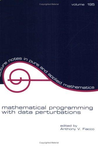 Cover of Mathematical programming with data perturbations