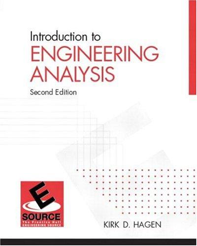 Cover of Introduction to Engineering Analysis