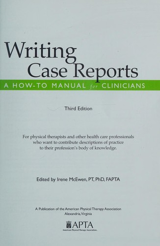 Cover of Writing case reports