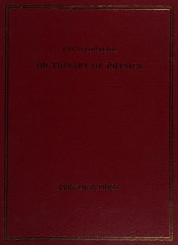 Cover of Encyclopaedic Dictionary of Physics