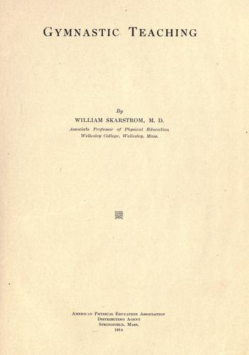 Cover of Gymnastic teaching