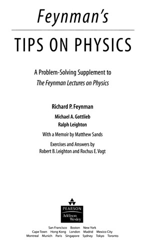 Cover of Feynman's tips on physics