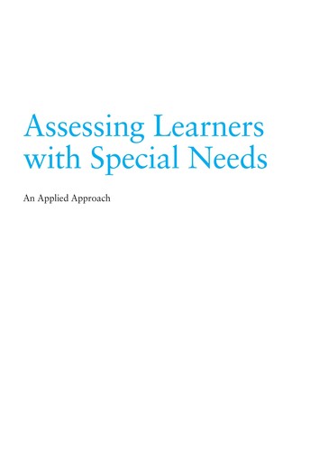 Cover of Assessing learners with special needs