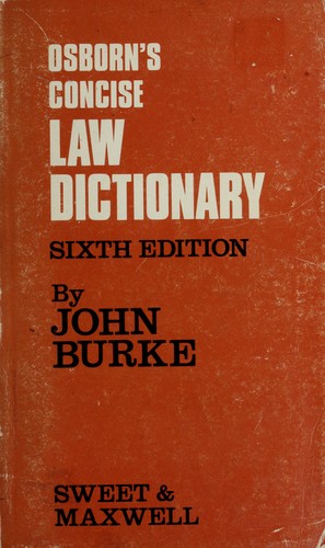 Cover of Concise law dictionary