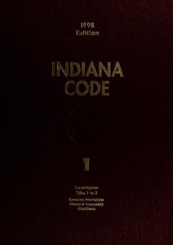 Cover of Indiana code