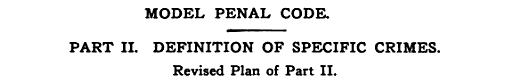 Cover of Model penal code