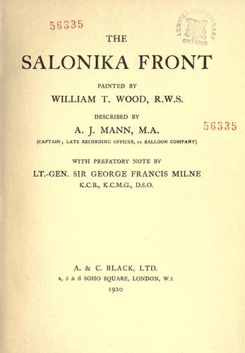 Cover of The Salonika front