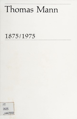Cover of Thomas Mann