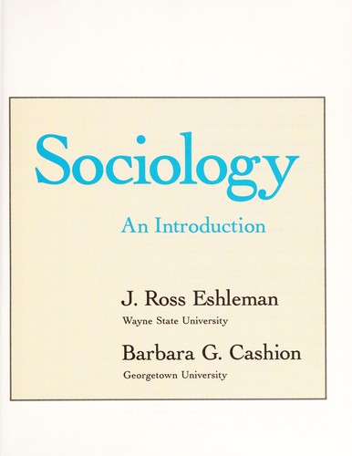 Cover of Sociology