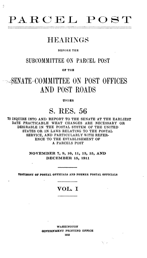 Cover of Parcel Post