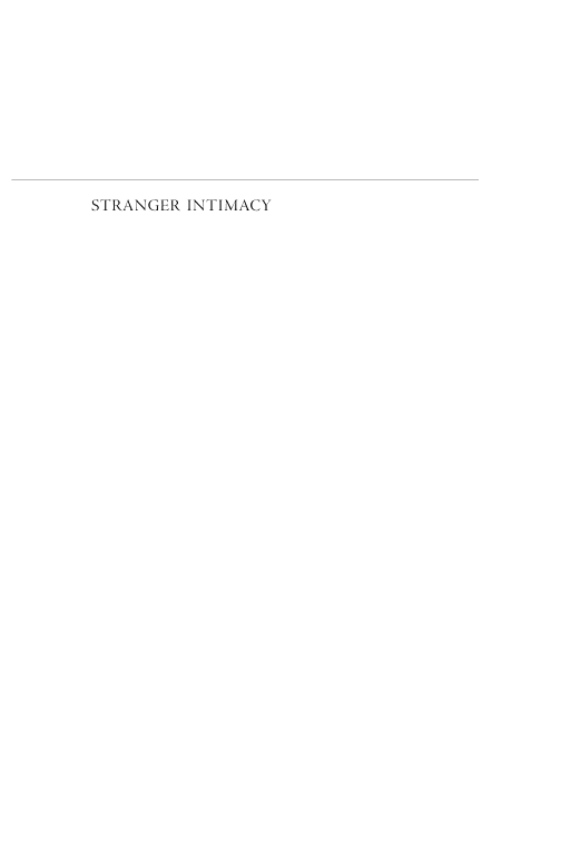 Cover of Stranger Intimacy