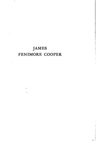 Cover of James Fenimore Cooper