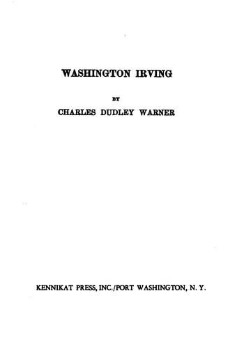Cover of Washington Irving