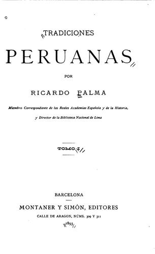 Cover of Tradiciones peruanas