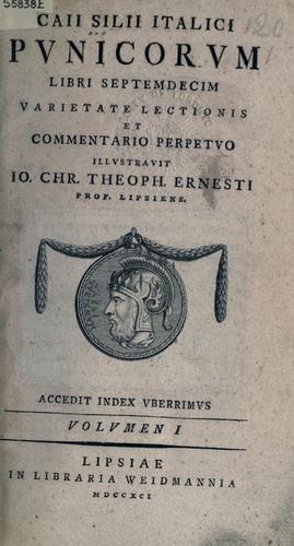 Cover of Punicorum Libri Septemdecim