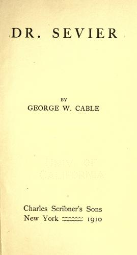 Cover of Dr. Sevier