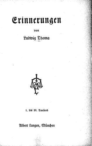 Cover of Erinnerungen