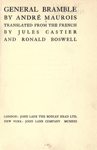Cover of General Bramble